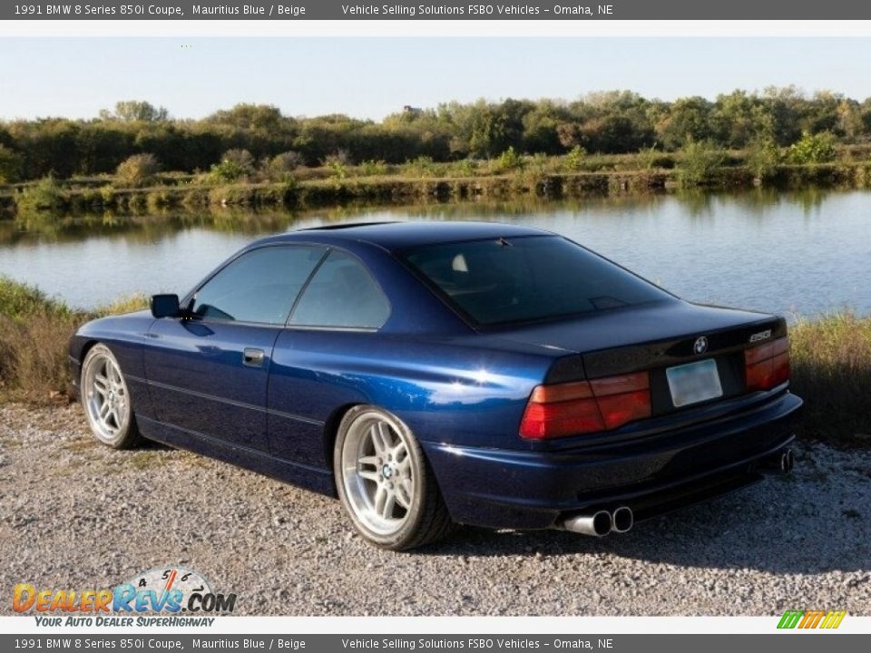 Mauritius Blue 1991 BMW 8 Series 850i Coupe Photo #8