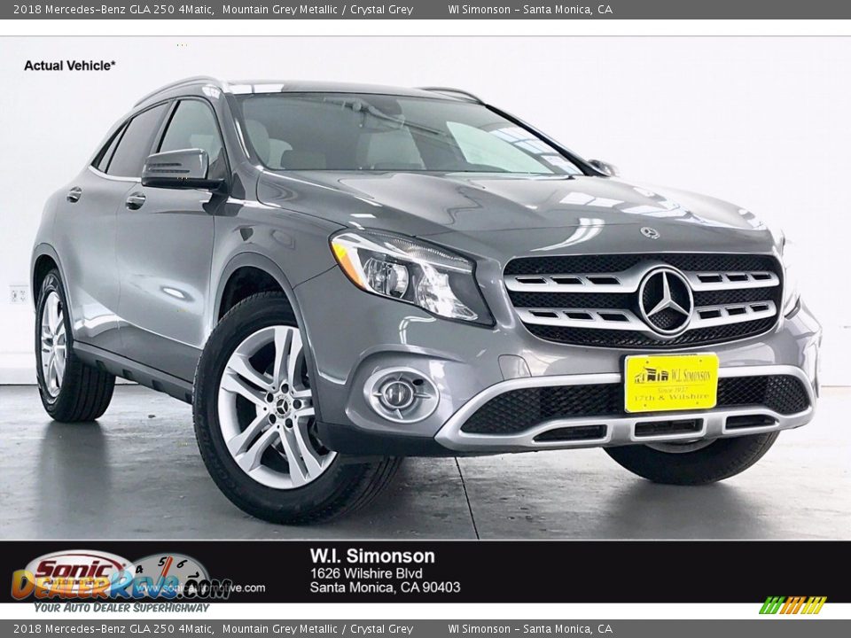 2018 Mercedes-Benz GLA 250 4Matic Mountain Grey Metallic / Crystal Grey Photo #1