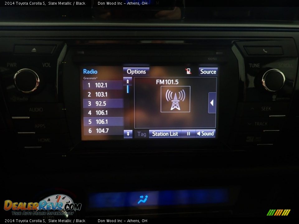 2014 Toyota Corolla S Slate Metallic / Black Photo #28