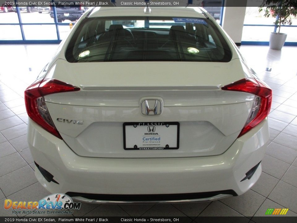 2019 Honda Civic EX Sedan Platinum White Pearl / Black Photo #8