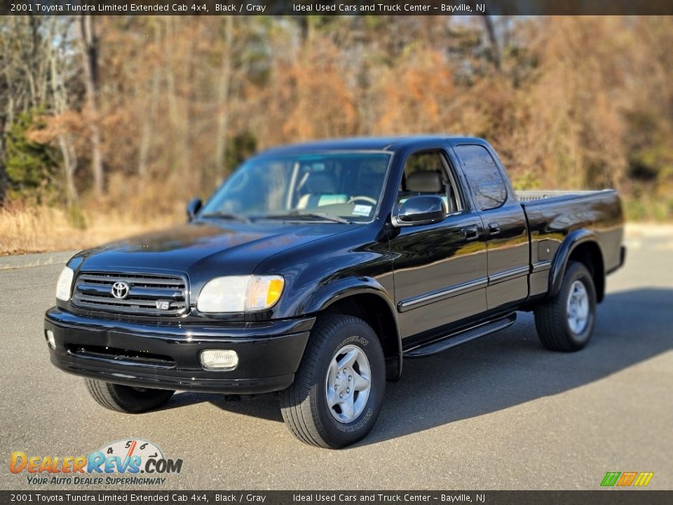 2001 Toyota Tundra Limited Extended Cab 4x4 Black / Gray Photo #1