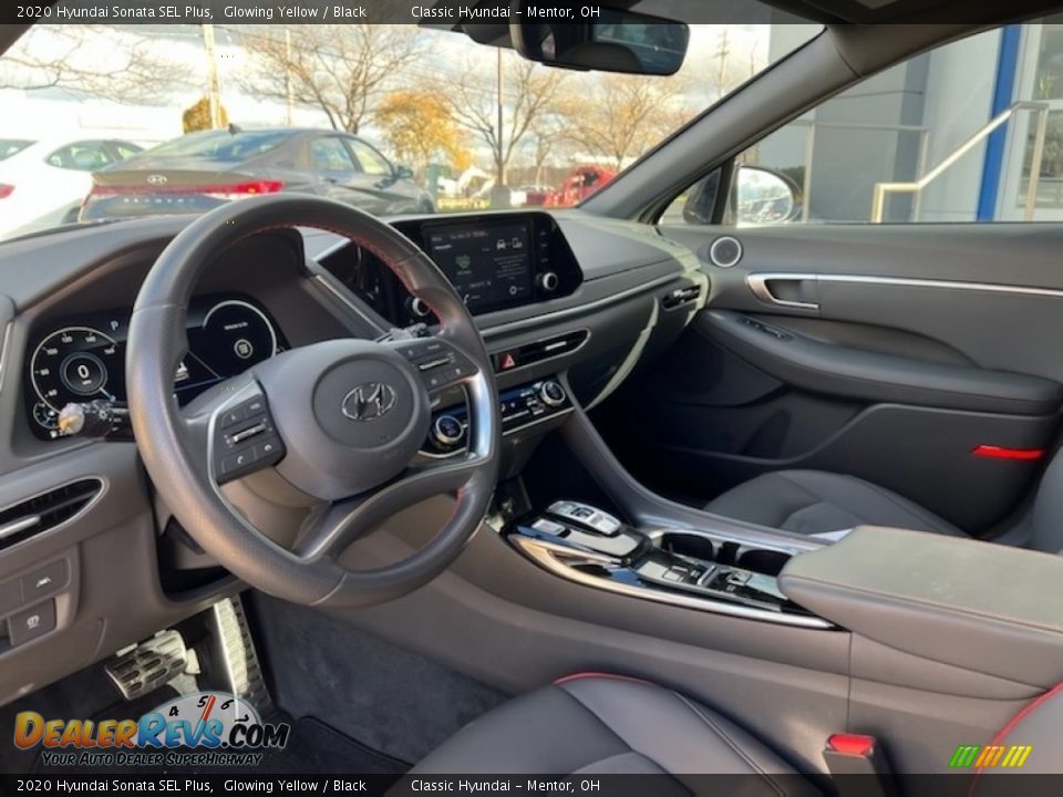 2020 Hyundai Sonata SEL Plus Glowing Yellow / Black Photo #3