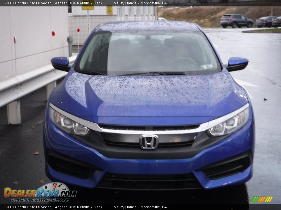 2018 Honda Civic LX Sedan Aegean Blue Metallic / Black Photo #4