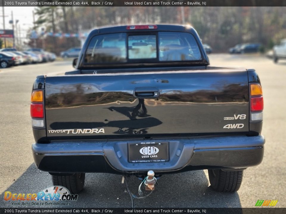 2001 Toyota Tundra Limited Extended Cab 4x4 Black / Gray Photo #6