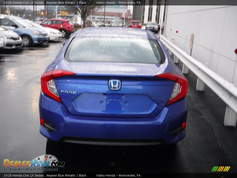 2018 Honda Civic LX Sedan Aegean Blue Metallic / Black Photo #7