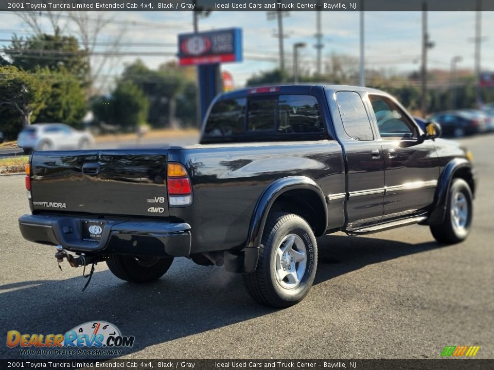 2001 Toyota Tundra Limited Extended Cab 4x4 Black / Gray Photo #7