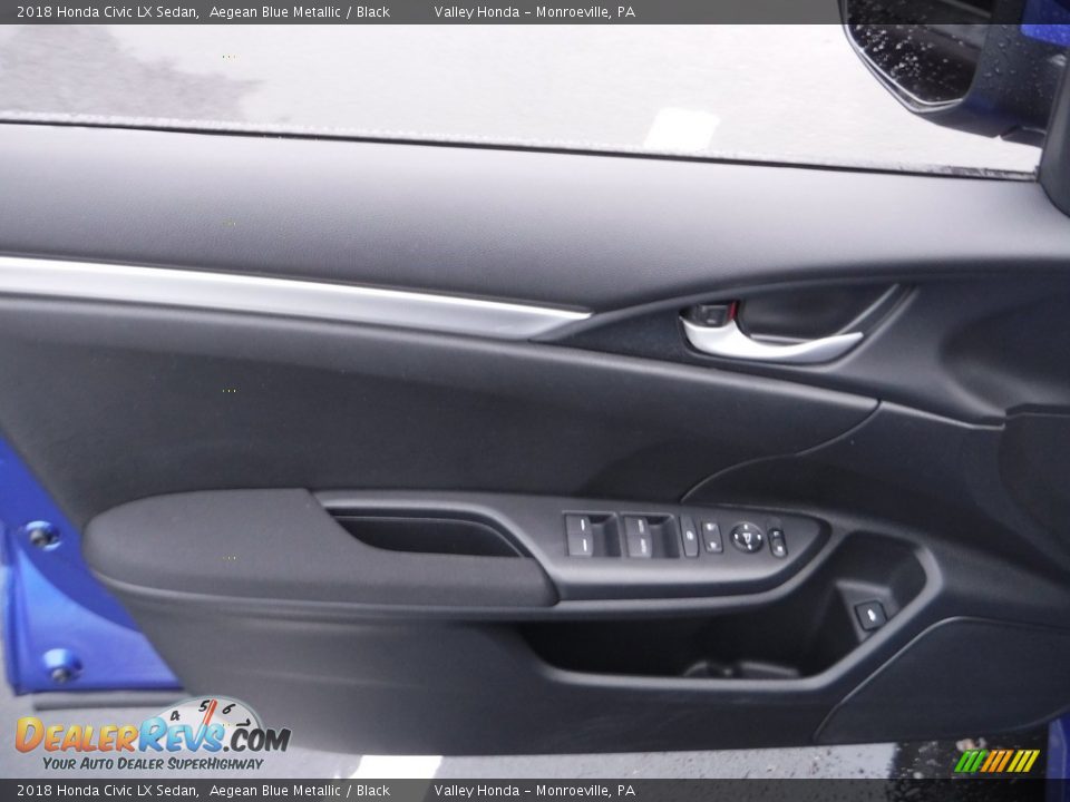 2018 Honda Civic LX Sedan Aegean Blue Metallic / Black Photo #10