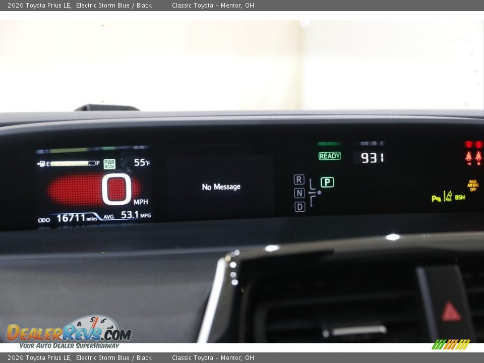 2020 Toyota Prius LE Electric Storm Blue / Black Photo #9