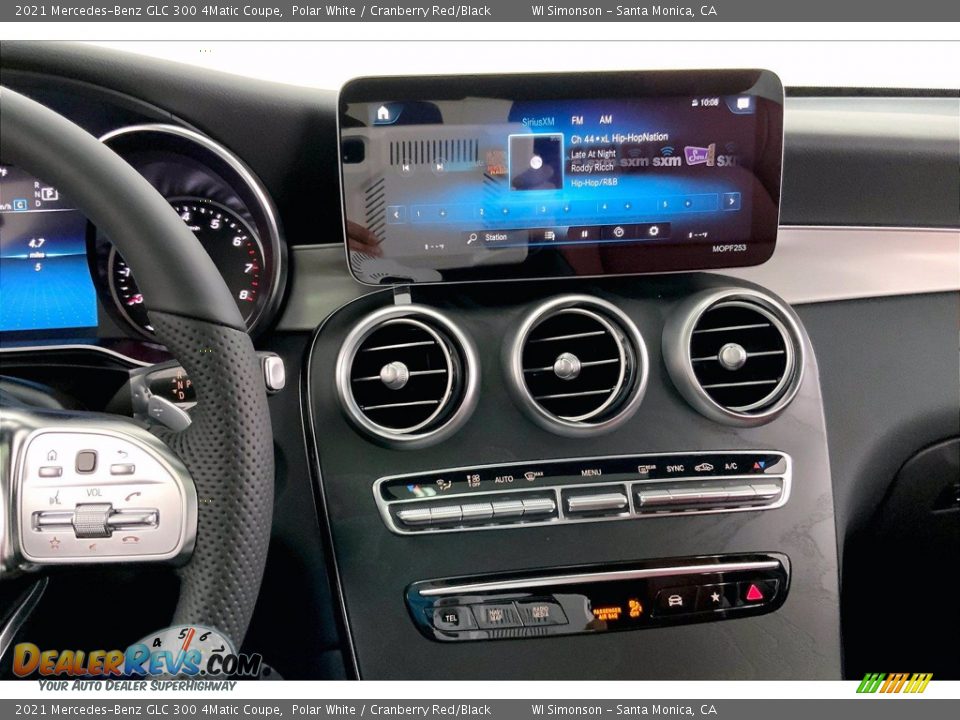 2021 Mercedes-Benz GLC 300 4Matic Coupe Polar White / Cranberry Red/Black Photo #7