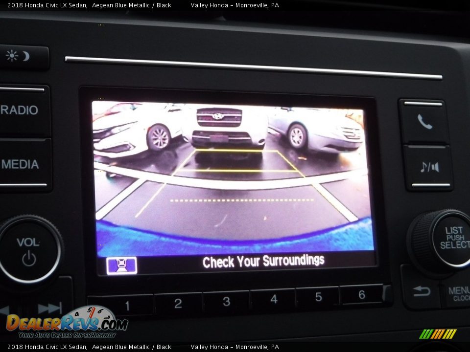 2018 Honda Civic LX Sedan Aegean Blue Metallic / Black Photo #16