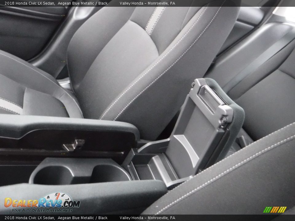 2018 Honda Civic LX Sedan Aegean Blue Metallic / Black Photo #20