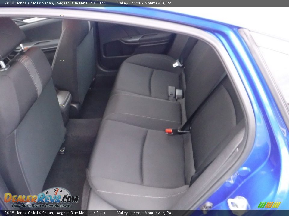 2018 Honda Civic LX Sedan Aegean Blue Metallic / Black Photo #21