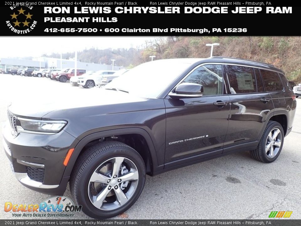 2021 Jeep Grand Cherokee L Limited 4x4 Rocky Mountain Pearl / Black Photo #1