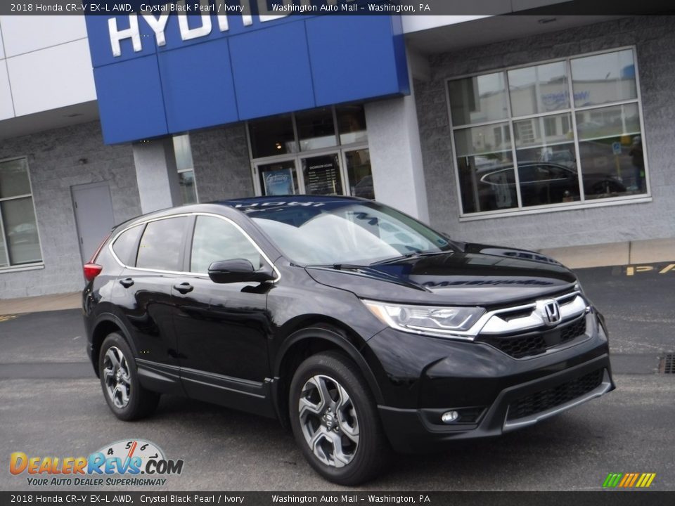 2018 Honda CR-V EX-L AWD Crystal Black Pearl / Ivory Photo #1
