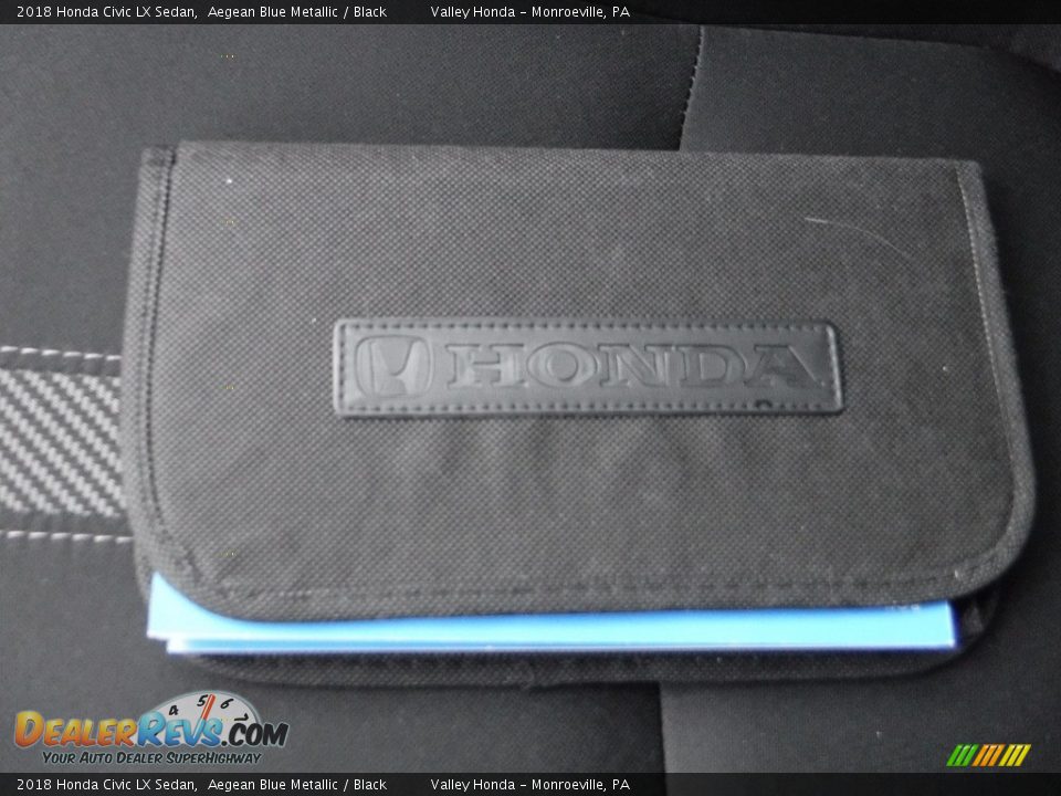 2018 Honda Civic LX Sedan Aegean Blue Metallic / Black Photo #25