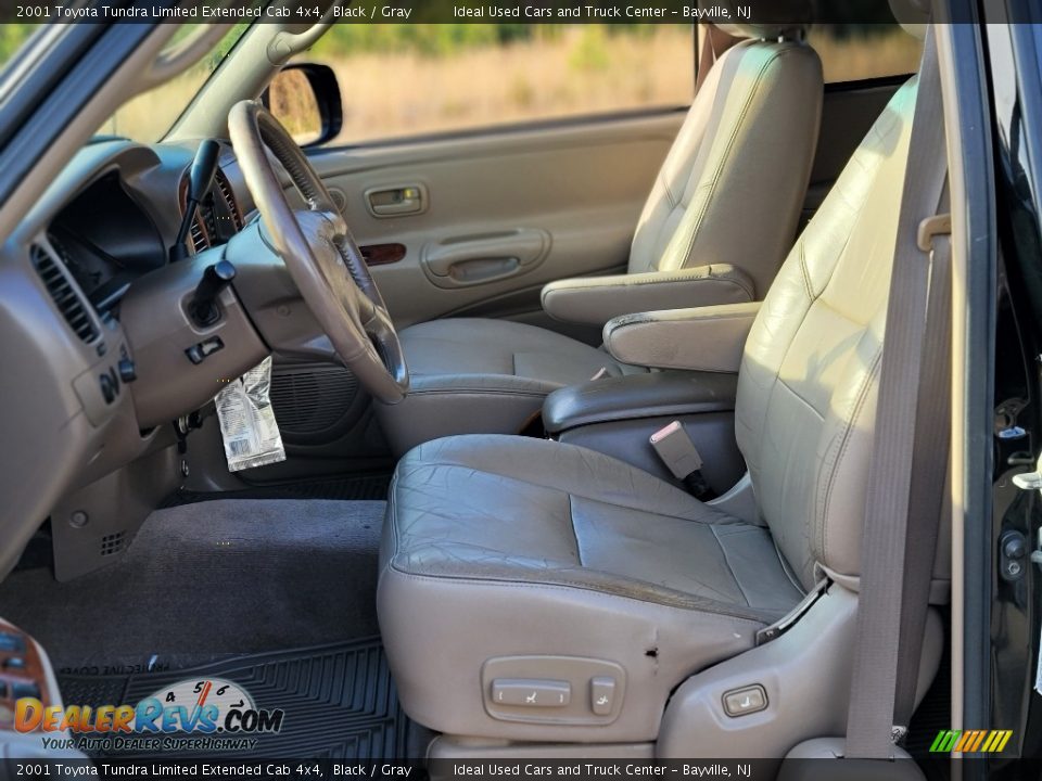 2001 Toyota Tundra Limited Extended Cab 4x4 Black / Gray Photo #21