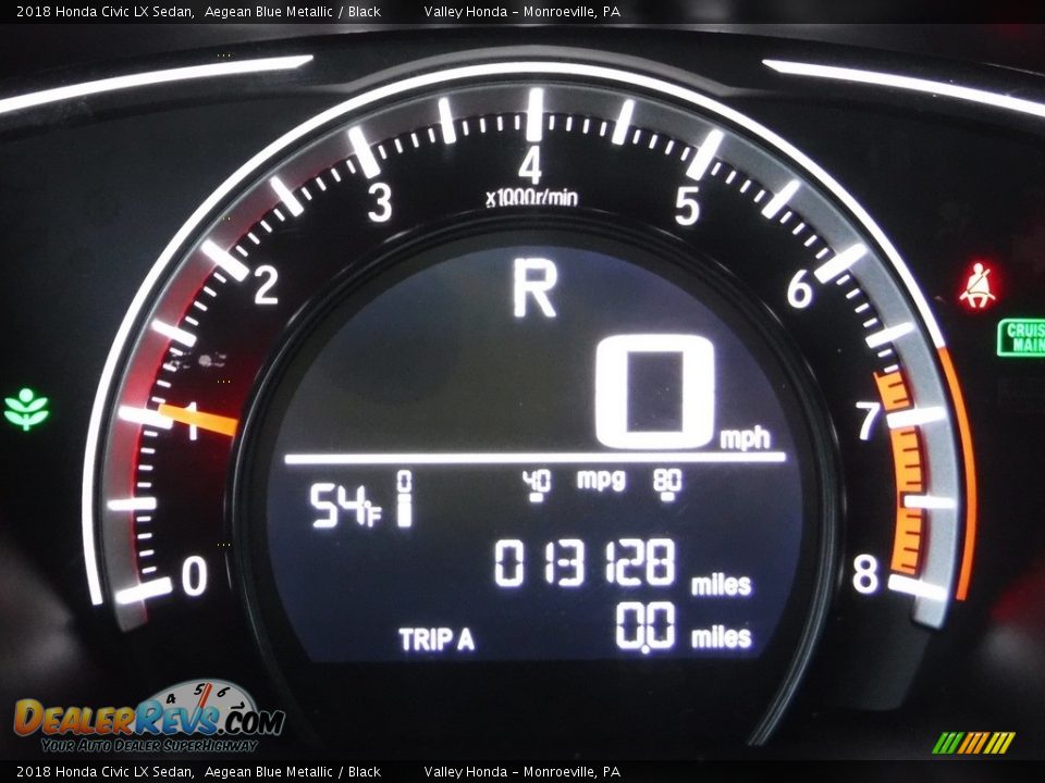 2018 Honda Civic LX Sedan Aegean Blue Metallic / Black Photo #27