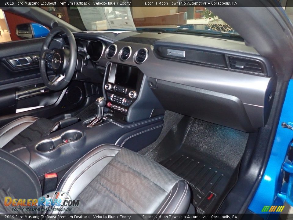 2019 Ford Mustang EcoBoost Premium Fastback Velocity Blue / Ebony Photo #11