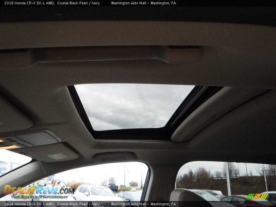 2018 Honda CR-V EX-L AWD Crystal Black Pearl / Ivory Photo #12