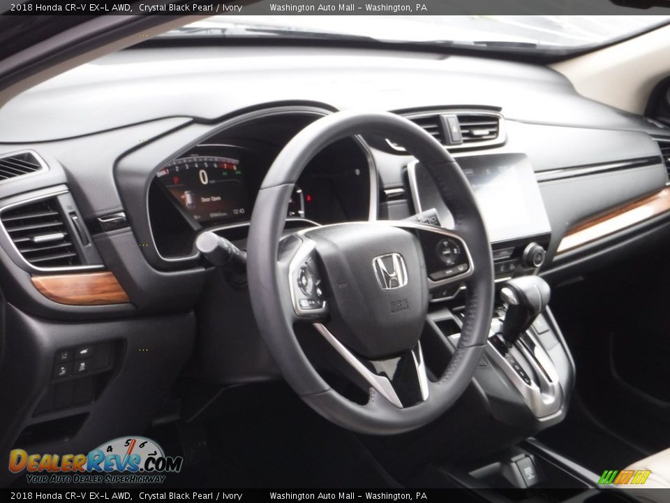 2018 Honda CR-V EX-L AWD Crystal Black Pearl / Ivory Photo #13