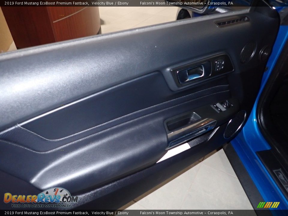 2019 Ford Mustang EcoBoost Premium Fastback Velocity Blue / Ebony Photo #20