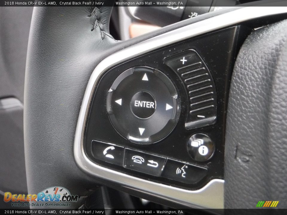 2018 Honda CR-V EX-L AWD Crystal Black Pearl / Ivory Photo #24