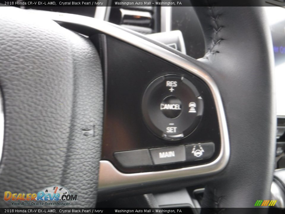 2018 Honda CR-V EX-L AWD Crystal Black Pearl / Ivory Photo #25