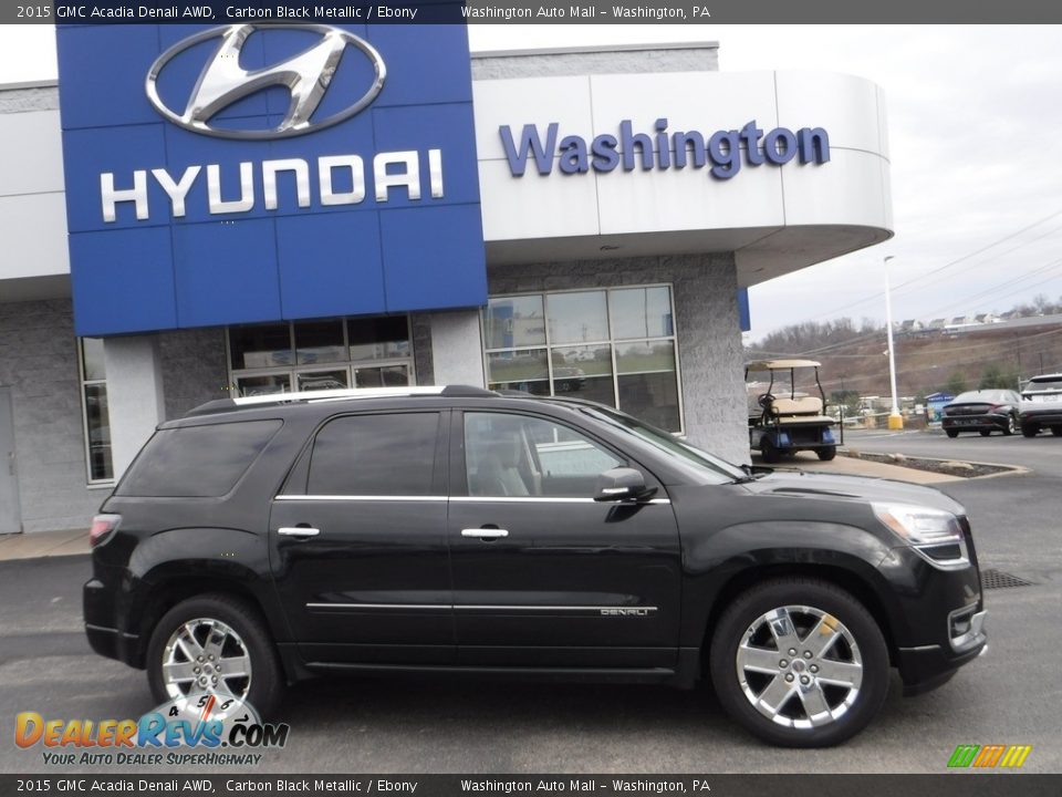 2015 GMC Acadia Denali AWD Carbon Black Metallic / Ebony Photo #2