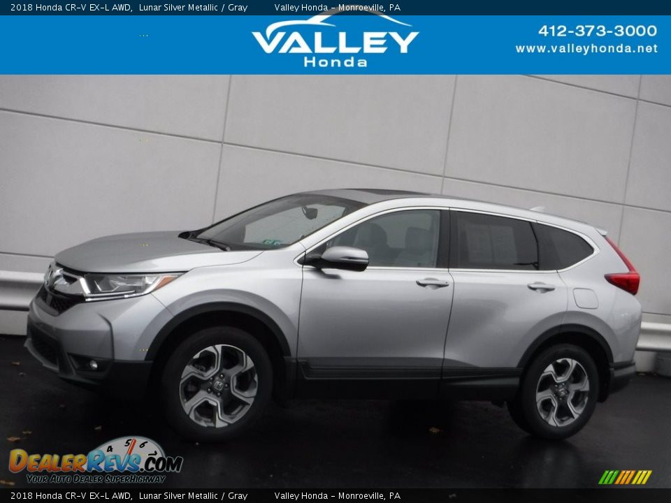 2018 Honda CR-V EX-L AWD Lunar Silver Metallic / Gray Photo #2