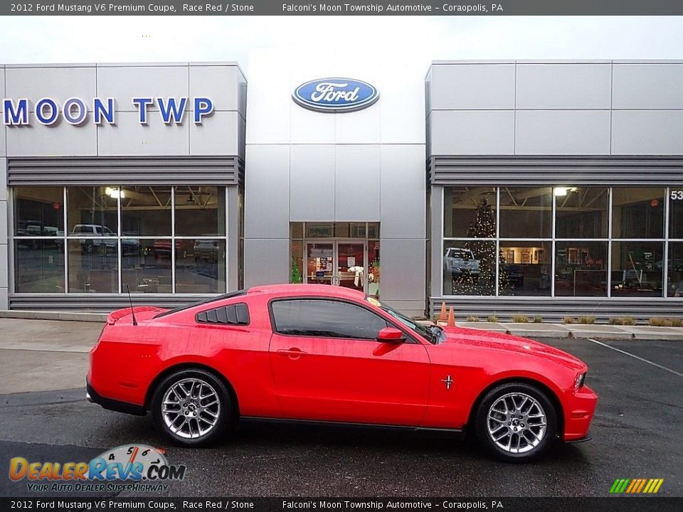 2012 Ford Mustang V6 Premium Coupe Race Red / Stone Photo #1