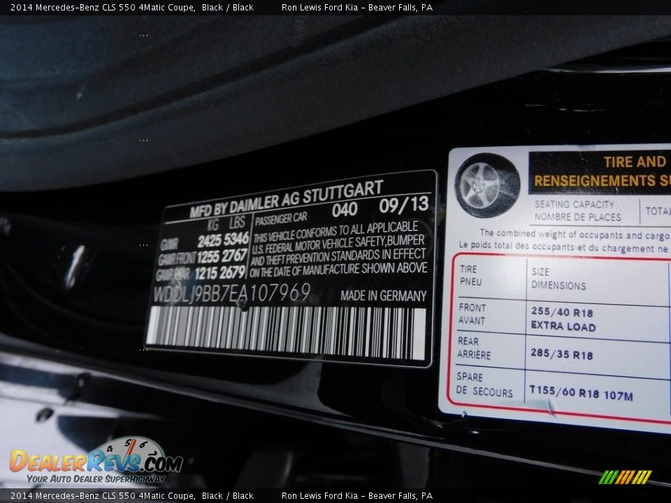 2014 Mercedes-Benz CLS 550 4Matic Coupe Black / Black Photo #23