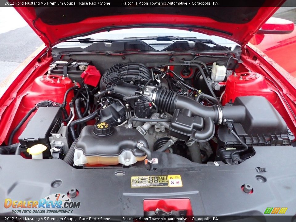 2012 Ford Mustang V6 Premium Coupe Race Red / Stone Photo #25