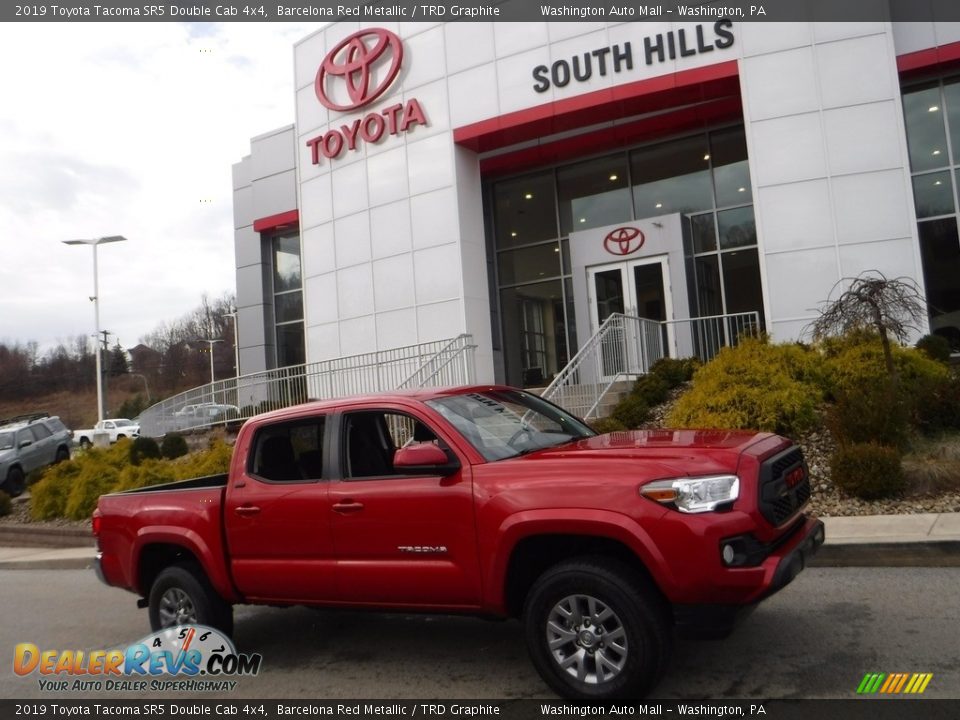 2019 Toyota Tacoma SR5 Double Cab 4x4 Barcelona Red Metallic / TRD Graphite Photo #2