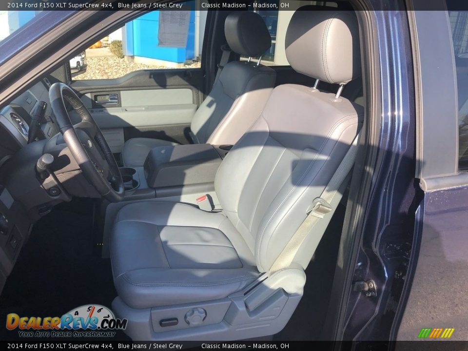 2014 Ford F150 XLT SuperCrew 4x4 Blue Jeans / Steel Grey Photo #2
