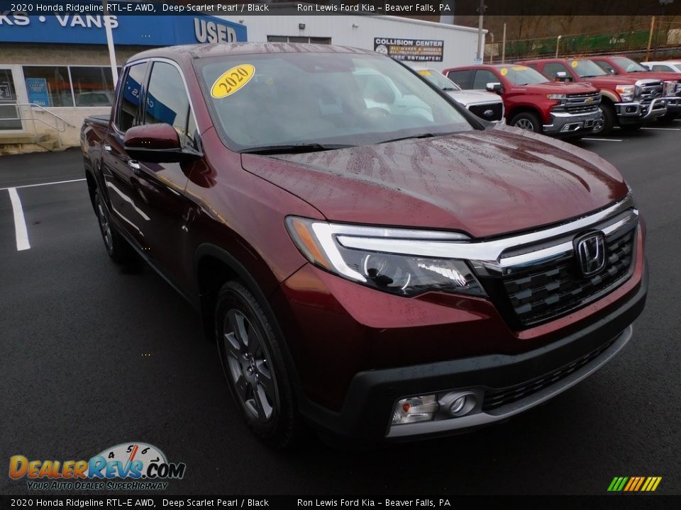 2020 Honda Ridgeline RTL-E AWD Deep Scarlet Pearl / Black Photo #9
