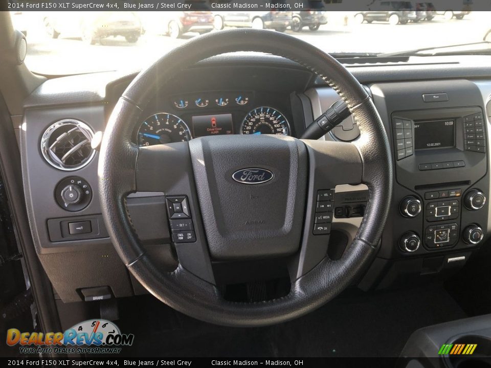 2014 Ford F150 XLT SuperCrew 4x4 Blue Jeans / Steel Grey Photo #4