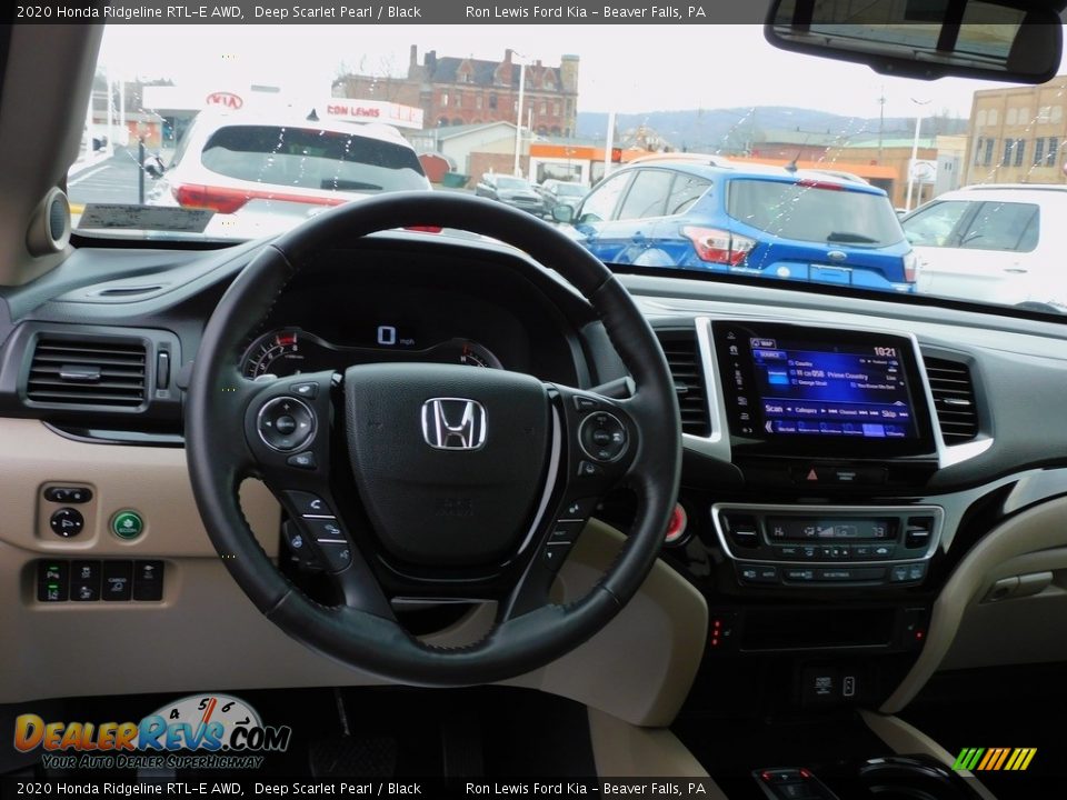 2020 Honda Ridgeline RTL-E AWD Deep Scarlet Pearl / Black Photo #13