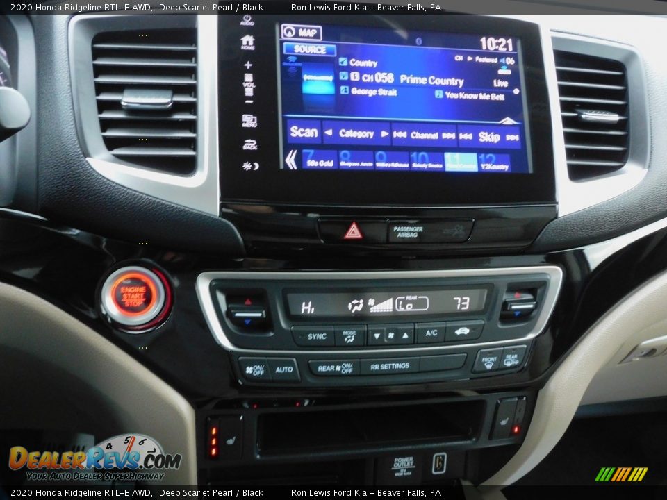 2020 Honda Ridgeline RTL-E AWD Deep Scarlet Pearl / Black Photo #16