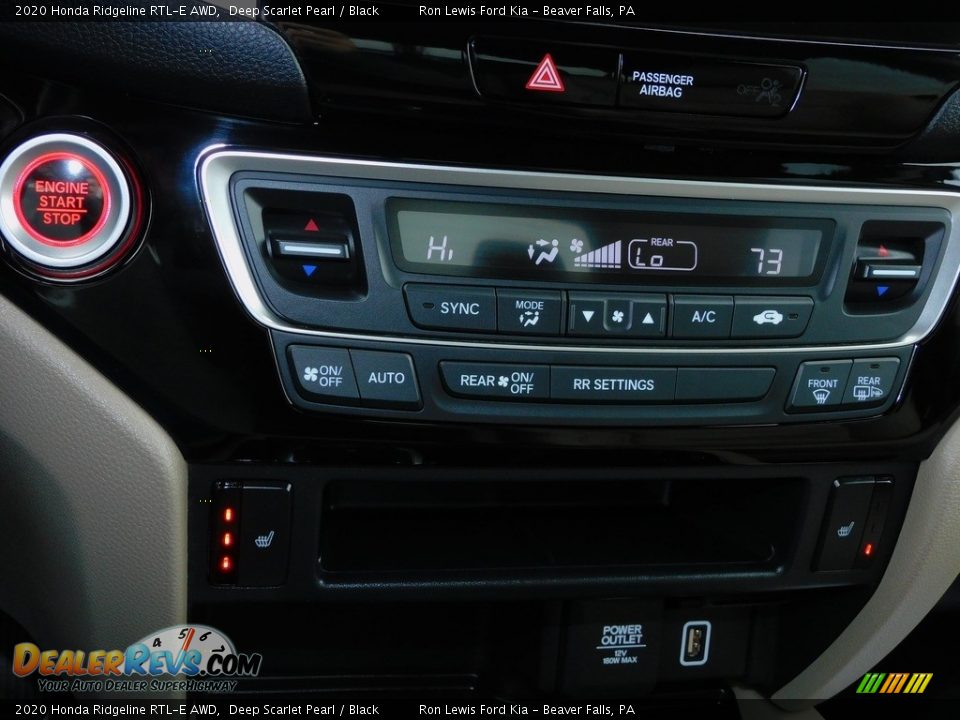 2020 Honda Ridgeline RTL-E AWD Deep Scarlet Pearl / Black Photo #18