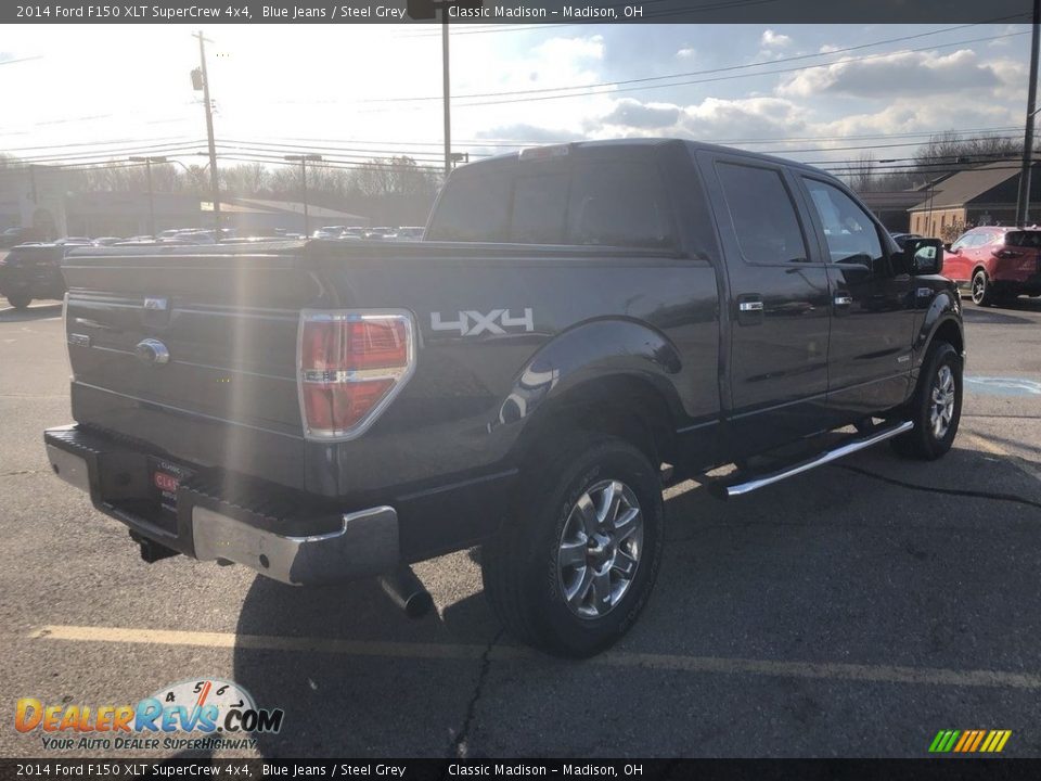 2014 Ford F150 XLT SuperCrew 4x4 Blue Jeans / Steel Grey Photo #13