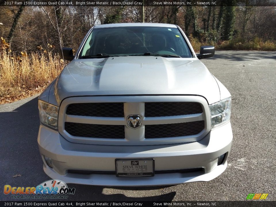 2017 Ram 1500 Express Quad Cab 4x4 Bright Silver Metallic / Black/Diesel Gray Photo #3