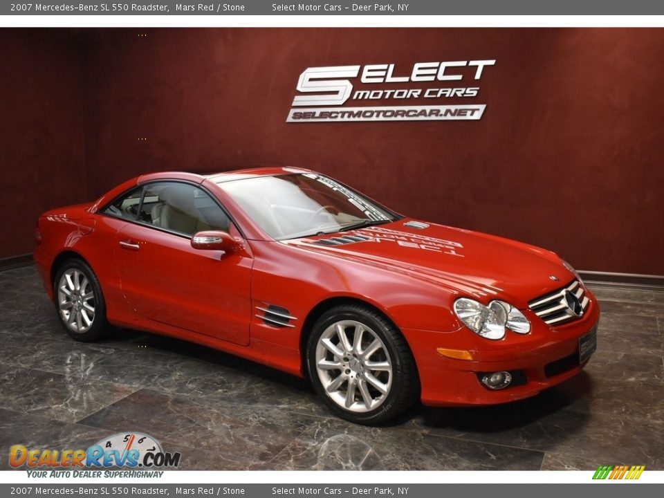 2007 Mercedes-Benz SL 550 Roadster Mars Red / Stone Photo #3