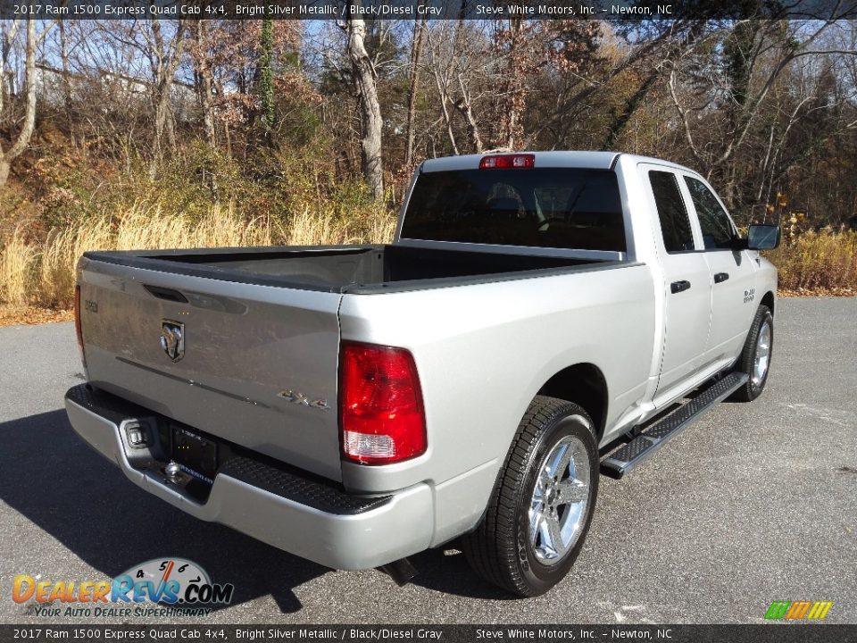 2017 Ram 1500 Express Quad Cab 4x4 Bright Silver Metallic / Black/Diesel Gray Photo #6