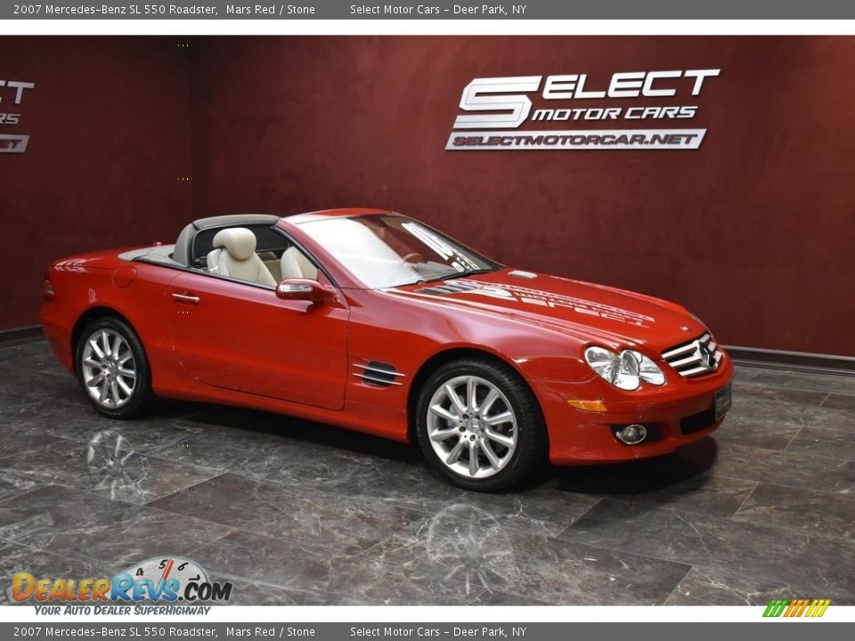 2007 Mercedes-Benz SL 550 Roadster Mars Red / Stone Photo #5