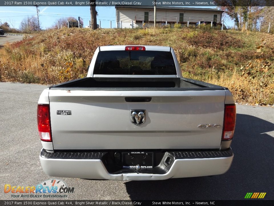 2017 Ram 1500 Express Quad Cab 4x4 Bright Silver Metallic / Black/Diesel Gray Photo #8