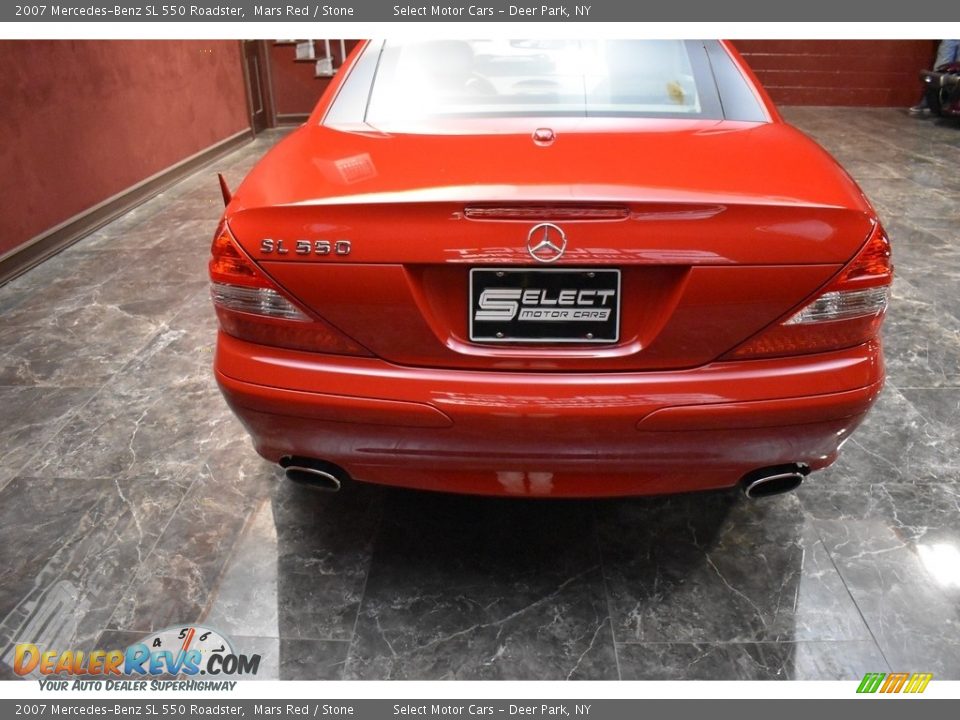 2007 Mercedes-Benz SL 550 Roadster Mars Red / Stone Photo #7