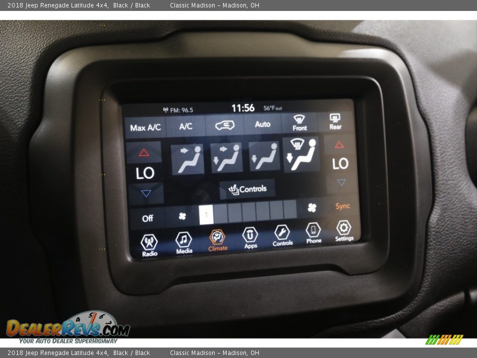 2018 Jeep Renegade Latitude 4x4 Black / Black Photo #11