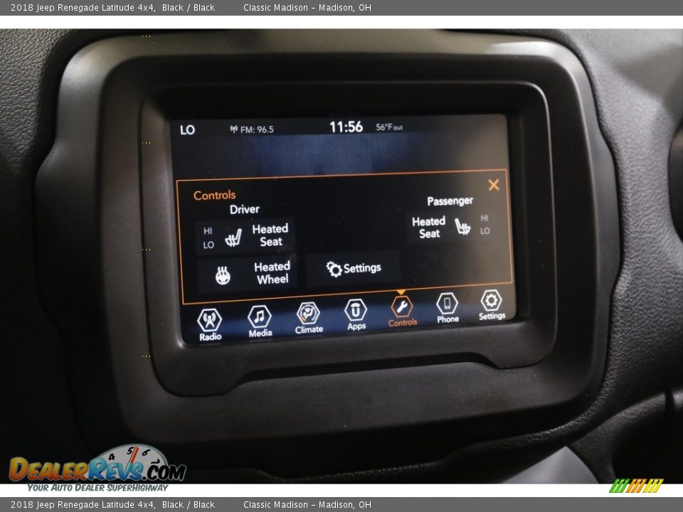 2018 Jeep Renegade Latitude 4x4 Black / Black Photo #12