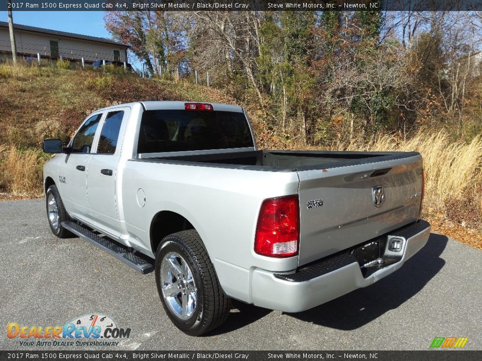 2017 Ram 1500 Express Quad Cab 4x4 Bright Silver Metallic / Black/Diesel Gray Photo #10