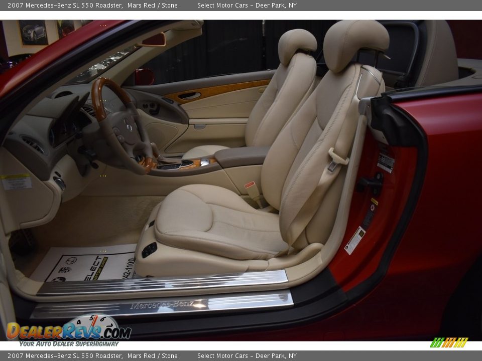 2007 Mercedes-Benz SL 550 Roadster Mars Red / Stone Photo #11